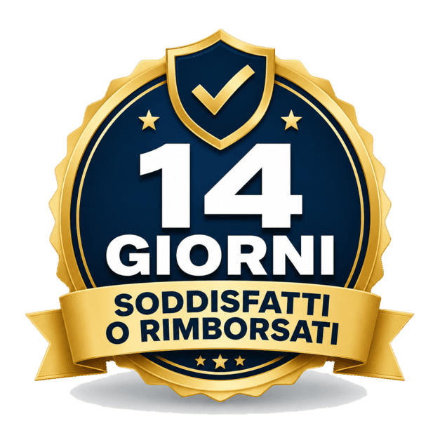 Garanzia 14 giorni soddisfatti o rimborsati
